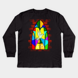 Church window Kids Long Sleeve T-Shirt